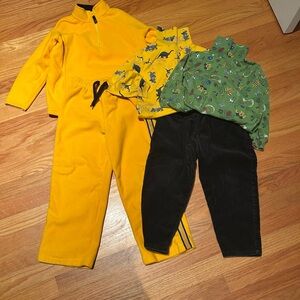 Two Outfits! Mix and Match. Yellow and Green Kids' Outfit Sets. Size 5T